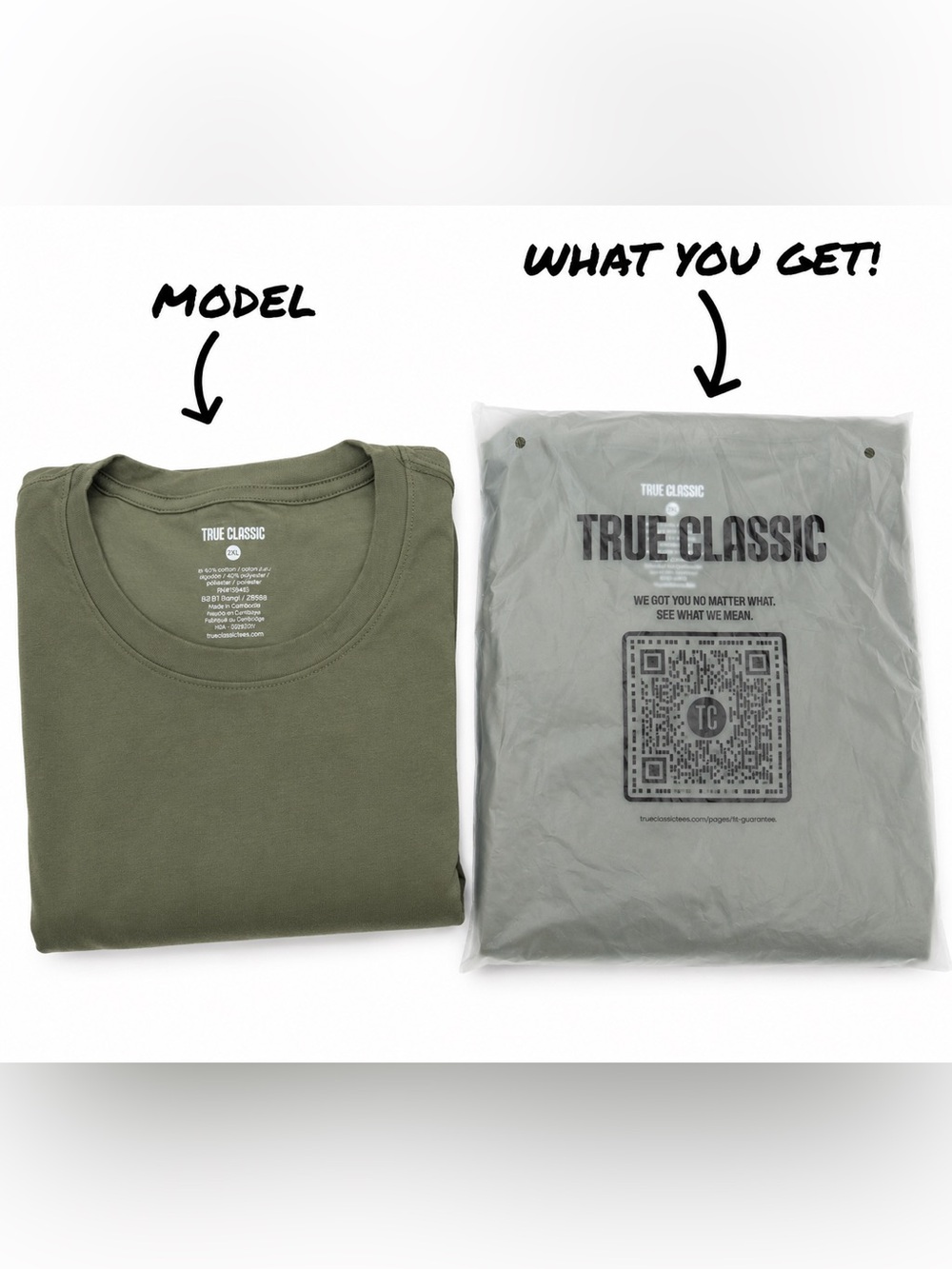 True Classic Men's Short Sleeve Crewneck T-Shirt in Olive